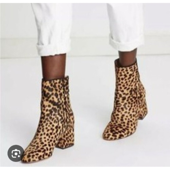 J. Crew Shoes - J. Crew $248 Sadie Ankle Boots in Leopard Calf Hair Size 8.5